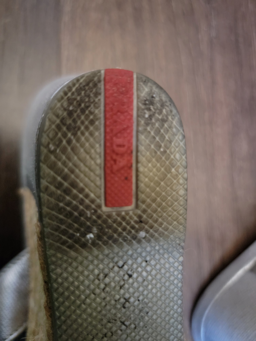 Prada Metallic Silver Leather Espadrille Wedge Thong Sandals - Picture 4 of 9